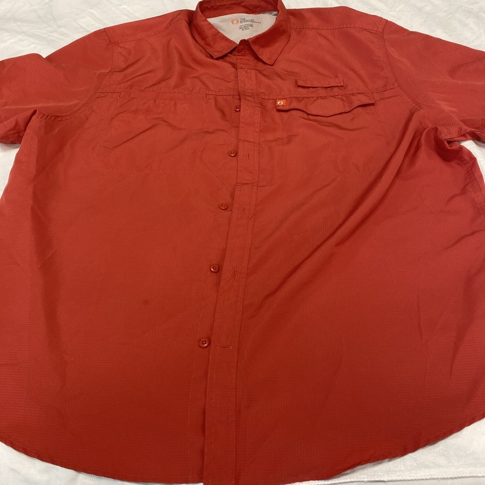Mens The American Outdoorsman Button Shirt SZ XXL Short Sleeve Fishing Hunting